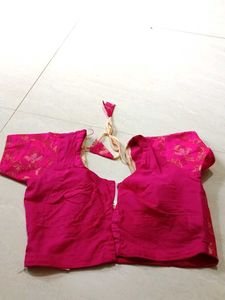 Elegant Pink Brocade Blouse