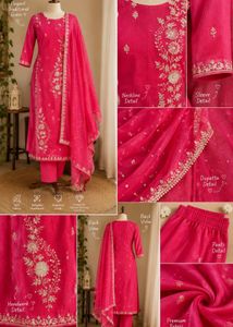 Vibrant Pink Embroidered Kurta Set