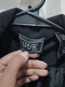 Speak 2 Me Black Blazer