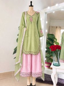 Embroidered Kurta Set with Palazzo