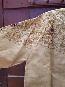 Bengali style Embroidered tussar Silk Kurta