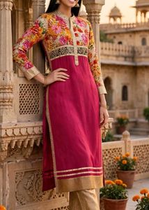 Beautiful Floral Print Kurta Set