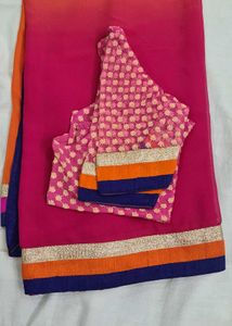 Beautiful Ombre Pink Saree