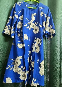 Vibrant Blue Wrap Dress from UK Designer Brand