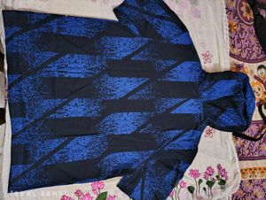 🔥 Zudio Men’s Blue &amp; Black Graphic Print Hoodie |