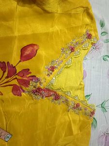 Yellow Floral Print Kurta