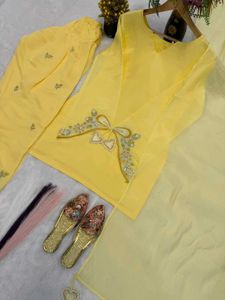 Pink Embroidered Kurta Set with Dupatta