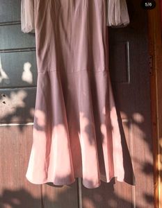 Elegant Puff Sleeve Midi Dress