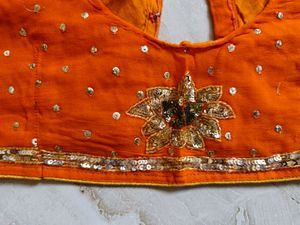 Beautiful Wedding Wear Orange Saree