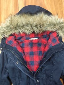 Hollister rare fur hooded jacket