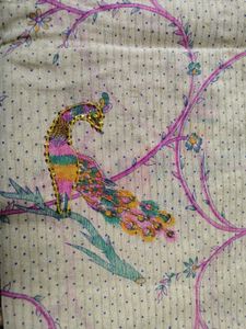 Elegant Peacock Print Saree