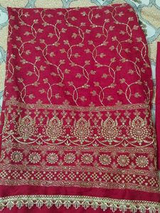 Embroidered hot pink Kurta Set