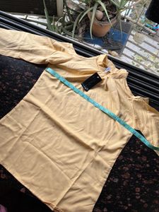 Yellow cold shouder top
