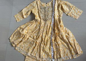 Yellow Embroidered Kurta