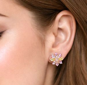 Multi-color Flower Stud Earrings