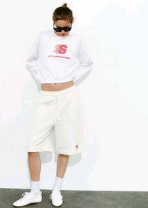 White 'Seattle' Long Sleeve Top from Zara.
