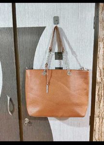Stylish Brown Leather Tote Bag