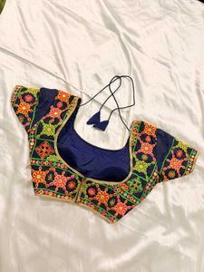 Gujarati Embroidered Blouse - Gota Mirrorwork