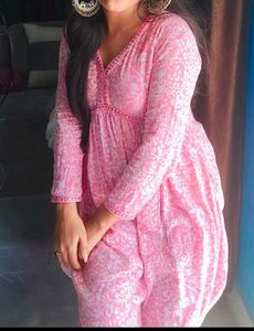 Pretty Pink Floral Kurta