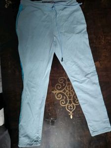 Light Blue Velour Track Pants