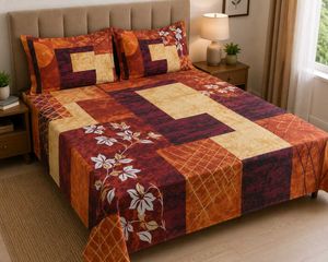 Elegant Geometric Print Bedsheet Set