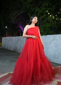 Stunning Red Tulle Gown