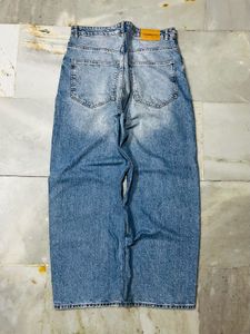 pull and bear baggy blue denim jeans