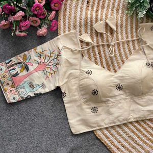 Embroidered Blouse with Sleeves