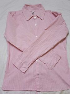 Pink Stripped Knotted shirt