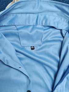 Light Blue Button-Up Lycra Shirt