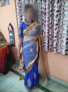 Blue Partywear Saree