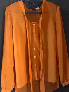 Korean Style Shirt With Tie Bow