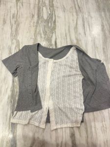 Cute Layered Grey Top