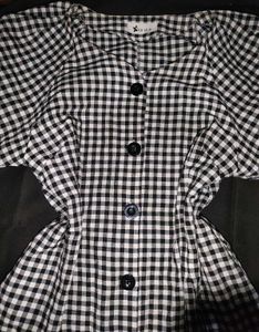 Black &amp; White Gingham Dress
