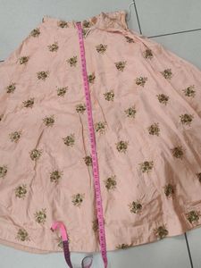 Beautiful Peach Embroidered chaniya