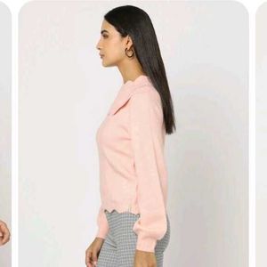 Pretty Pink Ruffled Sweater