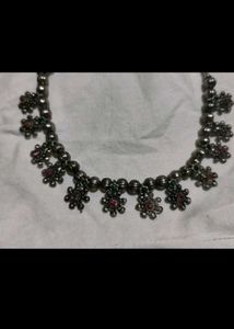 Elegant Oxidized Silver Necklace navratri