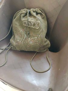 Stylish Embellished Drawstring Backpack