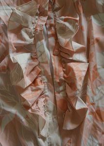 Chic Ruffled Floral Blouse