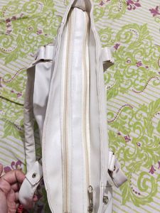 Chic White Quilted Tote Bag