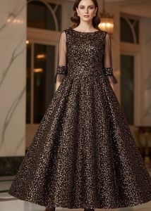 Elegant Sequin Ethnic Gown with padded attached