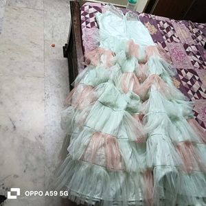 Elegant Tiered Flower Party Dress