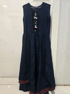 Stylish Navy Blue Anarkali Suit