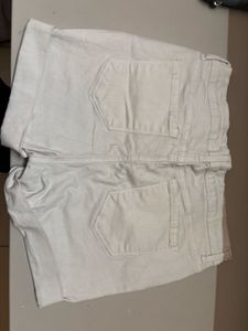 Stylish White Denim Shorts