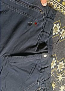 Men's Blue Patchwork Cargo Pants
