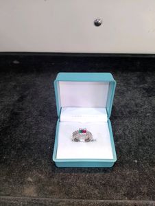 Colorfull Diamond Ring Pure Silver 925