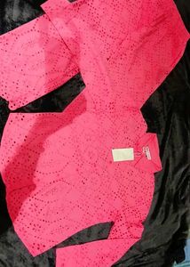 Chic Pink Eyelet Co-ord Set