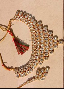 Stunning Kundan &amp; Pearl Necklace Set