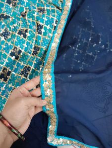 Blue &amp; Green Ethnic Kurta Set