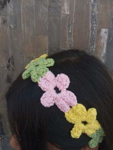 Handmade Crochet Flower Headband